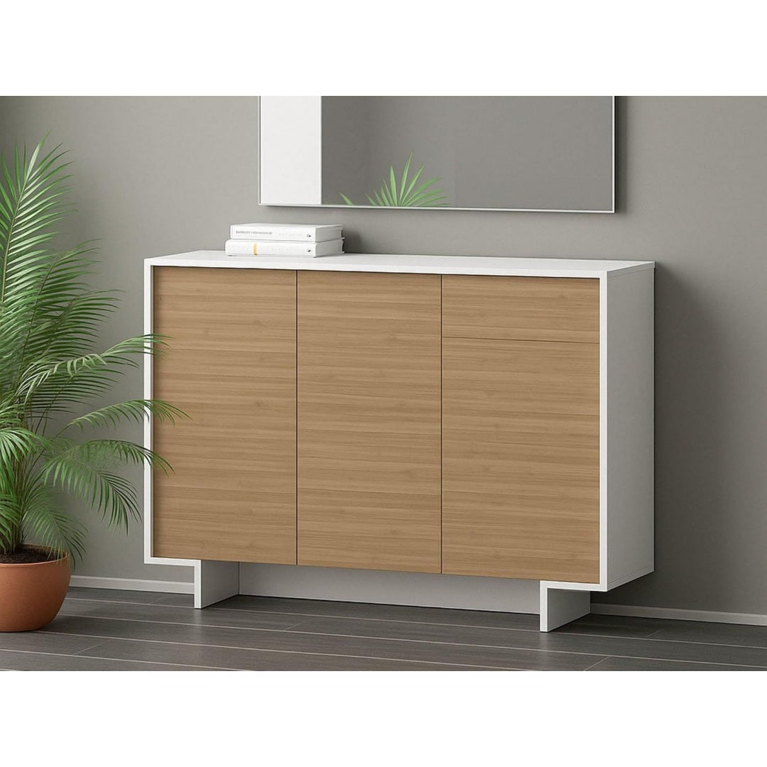 Pour bureau, meuble de rangement marron en bois multifonctionnel