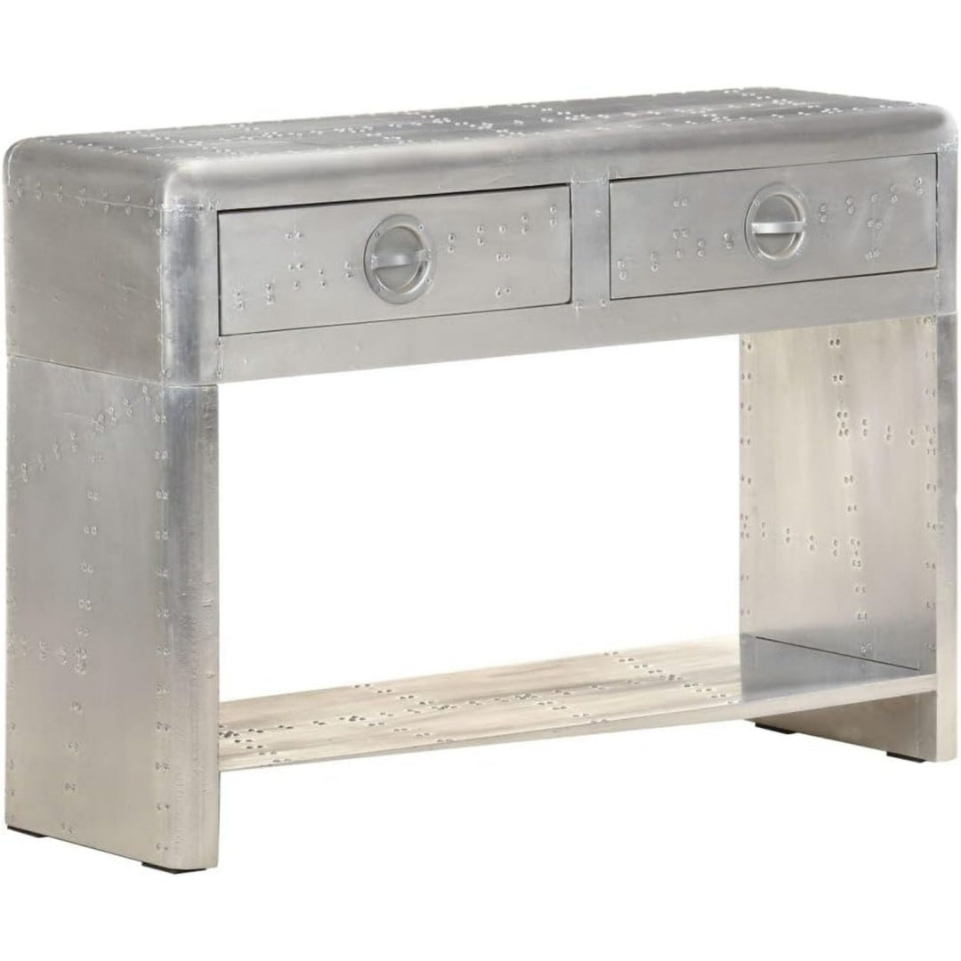 Commode en metal avec 2 tiroirs