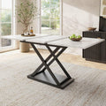Superbe table gris clair en acier 80 x 160 x 75 cm