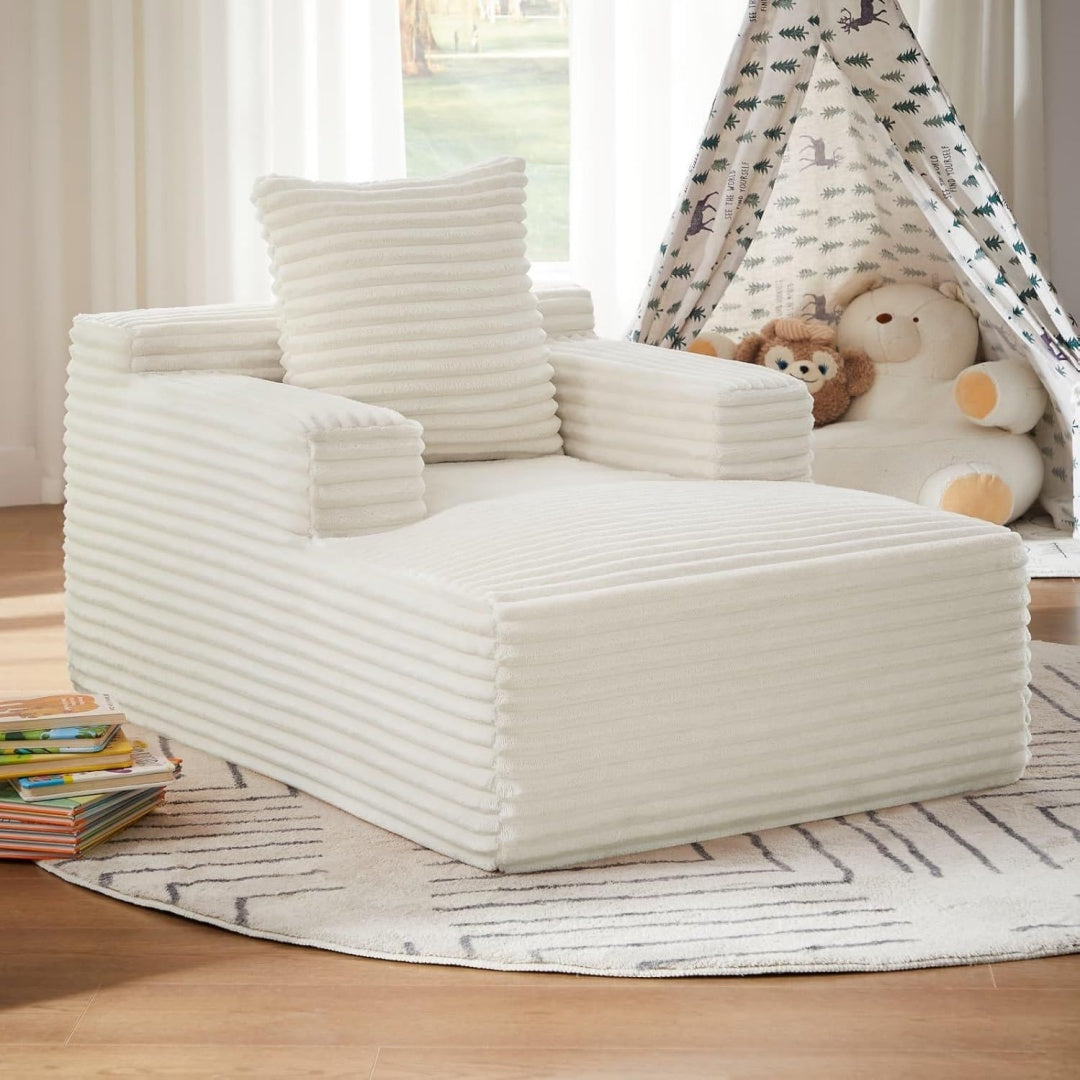 Gris clair fauteuil poire 117 x 81 x 50 cm
