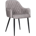 Chaise de salle a manger design cachet vintage gris en bois