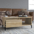 Table basse gris moderne 1 tiroir 90 x 50 x 36.5 cm