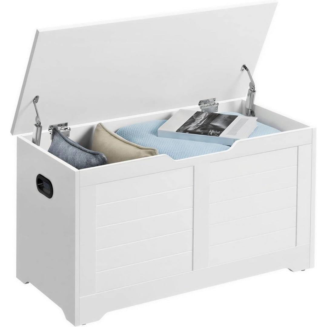 Polyvalent banc de rangement gris clair 40 x 100 x 46 cm