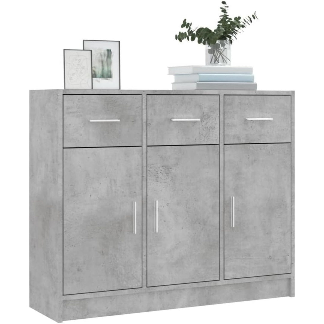 Enfilade gris 91 cm, de rangement genereux