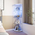 Meuble vitrine gris clair, une porte, etageres reglables