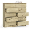Commode beige avec 10 tiroirs