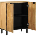 Caractere Chaleureux, credence haute marron en bois