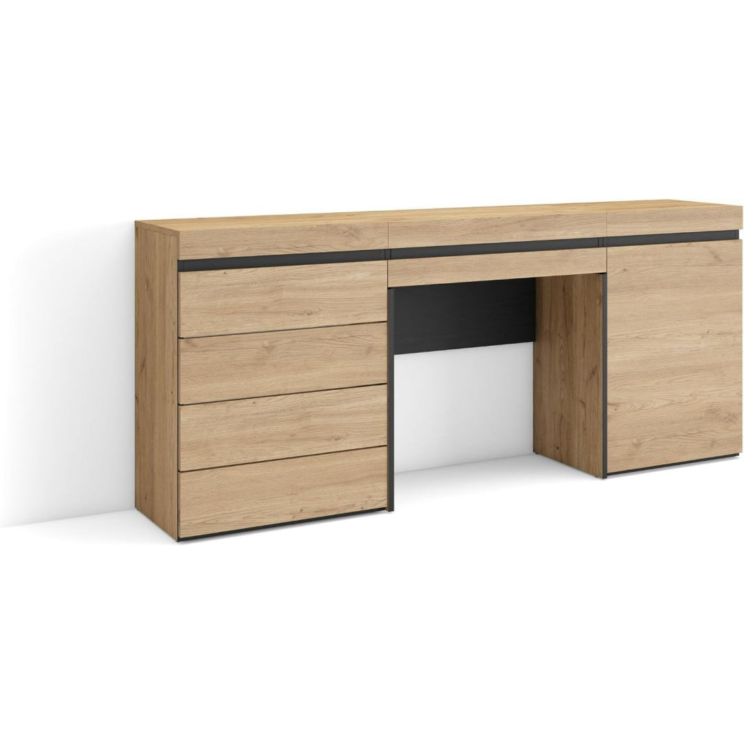 Armoire de rangement beige 4 tiroirs moderne
