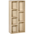 Colonne de rangement beige 50 x 24 x 106cm, hauteur reglable