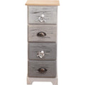 Chiffonnier Grise 4 tiroirs vintage