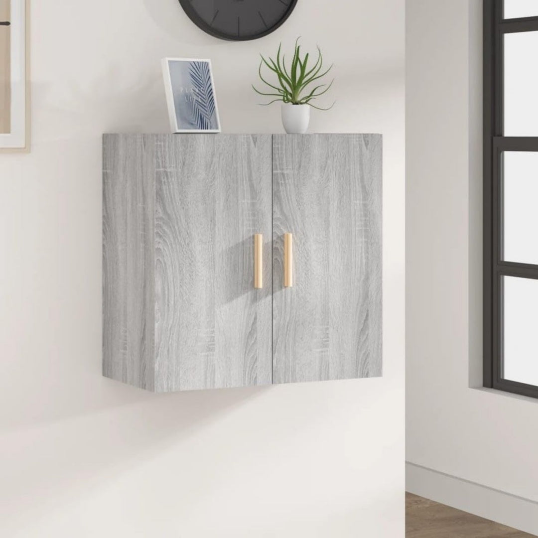 Meuble suspendu de rangement gris clair