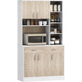 Design buffet avec une fixation murale invisible et 4 etageres