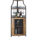 Cave a vin design industriel gris fonce en verre