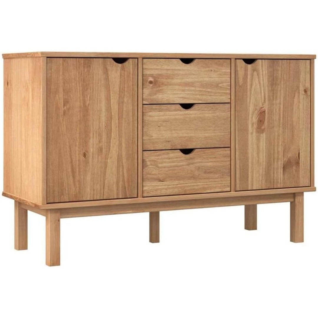 Marron enfilade esprit rustique, 44.7 x 16.9 x 28.7