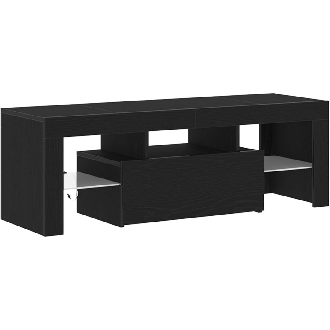 En bois d'ingenierie meuble TV noir design moderne