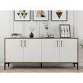 Discret, credence gris clair en bois multifonctionnel