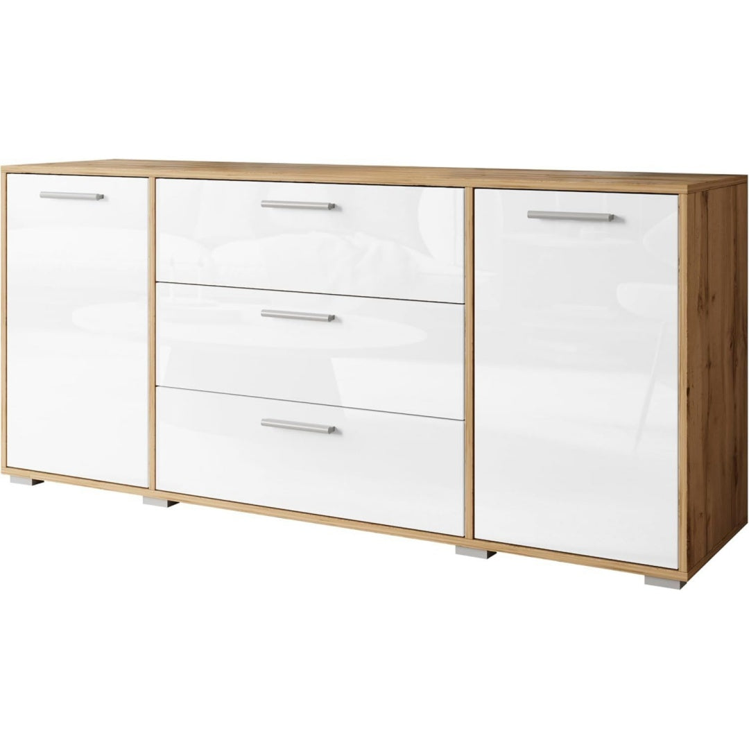 Commode moderne gris clair 40 x 150 x 68 cm