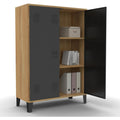 En bois armoire pour le salon gris fonce