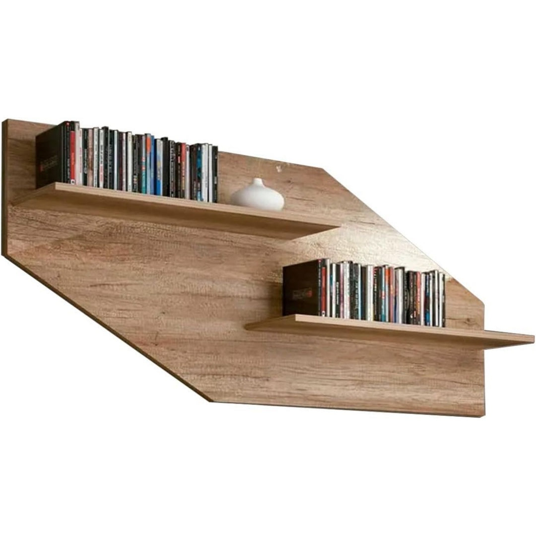 Bibliotheque a 2 etageres marron