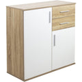 Commode minimaliste gris clair 35 x 80 x 82 cm