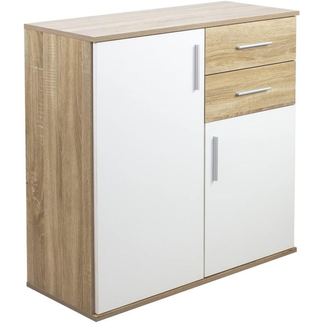 Commode minimaliste gris clair 35 x 80 x 82 cm
