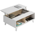 Table basse de rangement gris clair