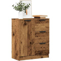 Buffet marron 3 tiroirs 60 x 30 x 70 cm grand espace de rangement
