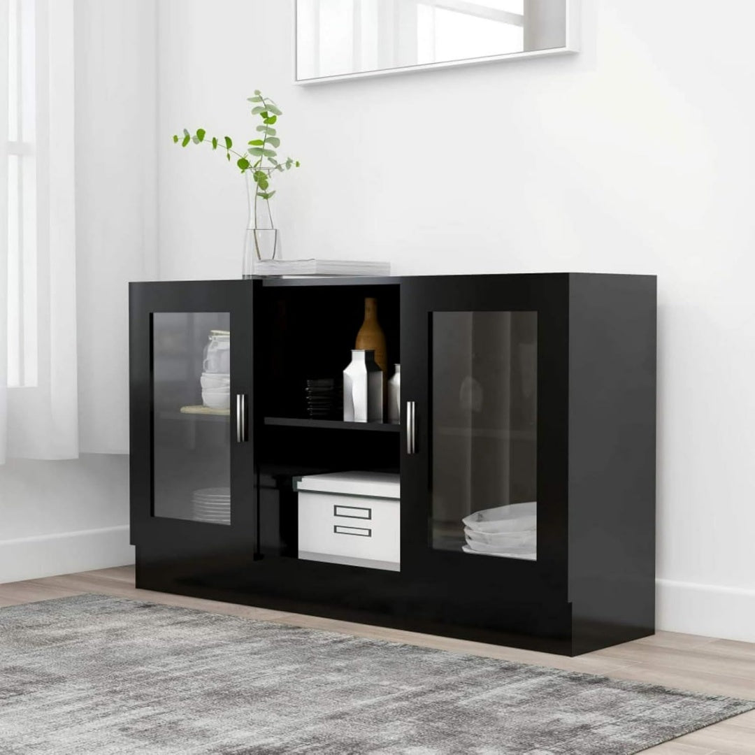 Spacieuse vitrine en verre et contreplaque