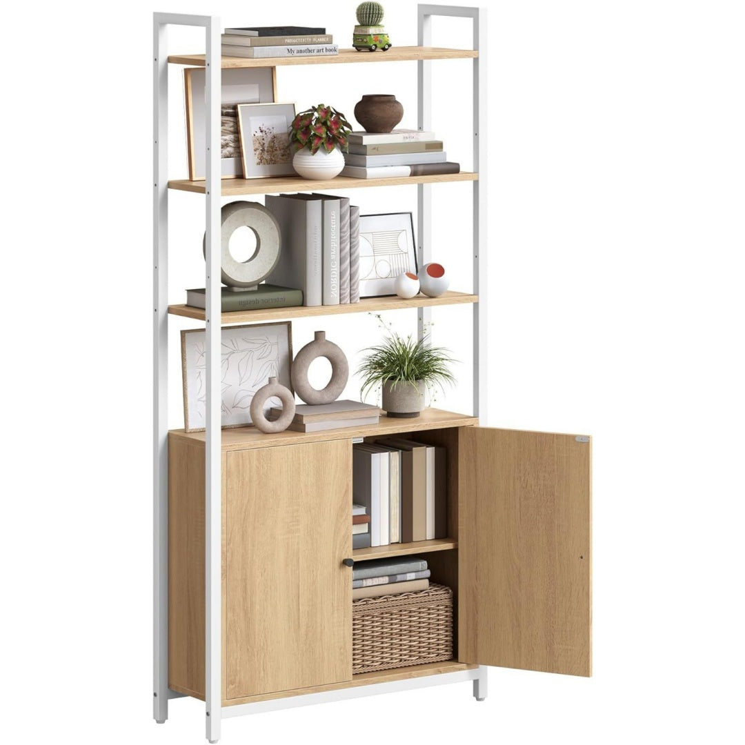 etagere bibliotheque beige en metal