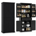 Noir buffet a portes coulissantes en bois
