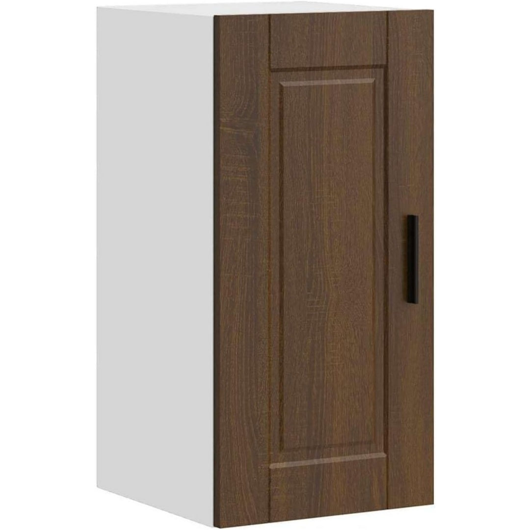 Organisation simplifiee, colonne de rangement marron en bois