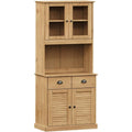 Buffet en bois massif marron pour l'exterieur